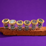 Shishaglass Bamboo Stash Pop Top Storage Glass Jar S1 | Shisha Glass