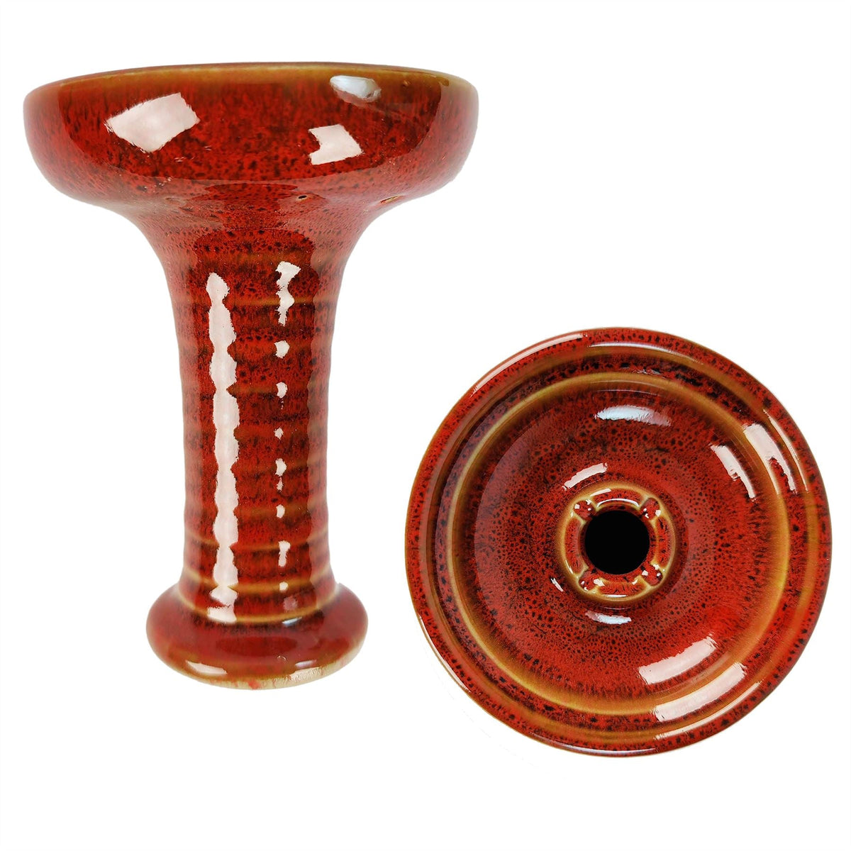 Shishaglass Ceramic Red Shisha Hookah Bow Head | Shisha Glass