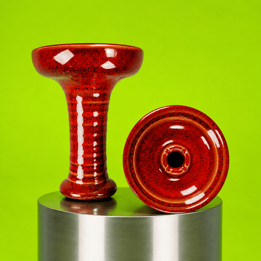 Shishaglass Ceramic Red Shisha Hookah Bow Head | Shisha Glass