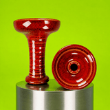 Shishaglass Ceramic Red Shisha Hookah Bow Head | Shisha Glass