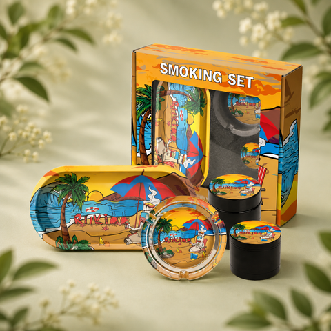 Shishaglass Complete Smoking Set Box (Pipe,Grinder,Ash Tray,Rolling Tray,Jar) | Shisha Glass