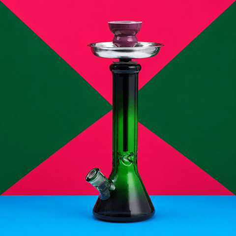 Shishaglass EX7 Colourful Beaker Base Glass Waterpipe With Ice Catcher 32cm | Shisha Glass