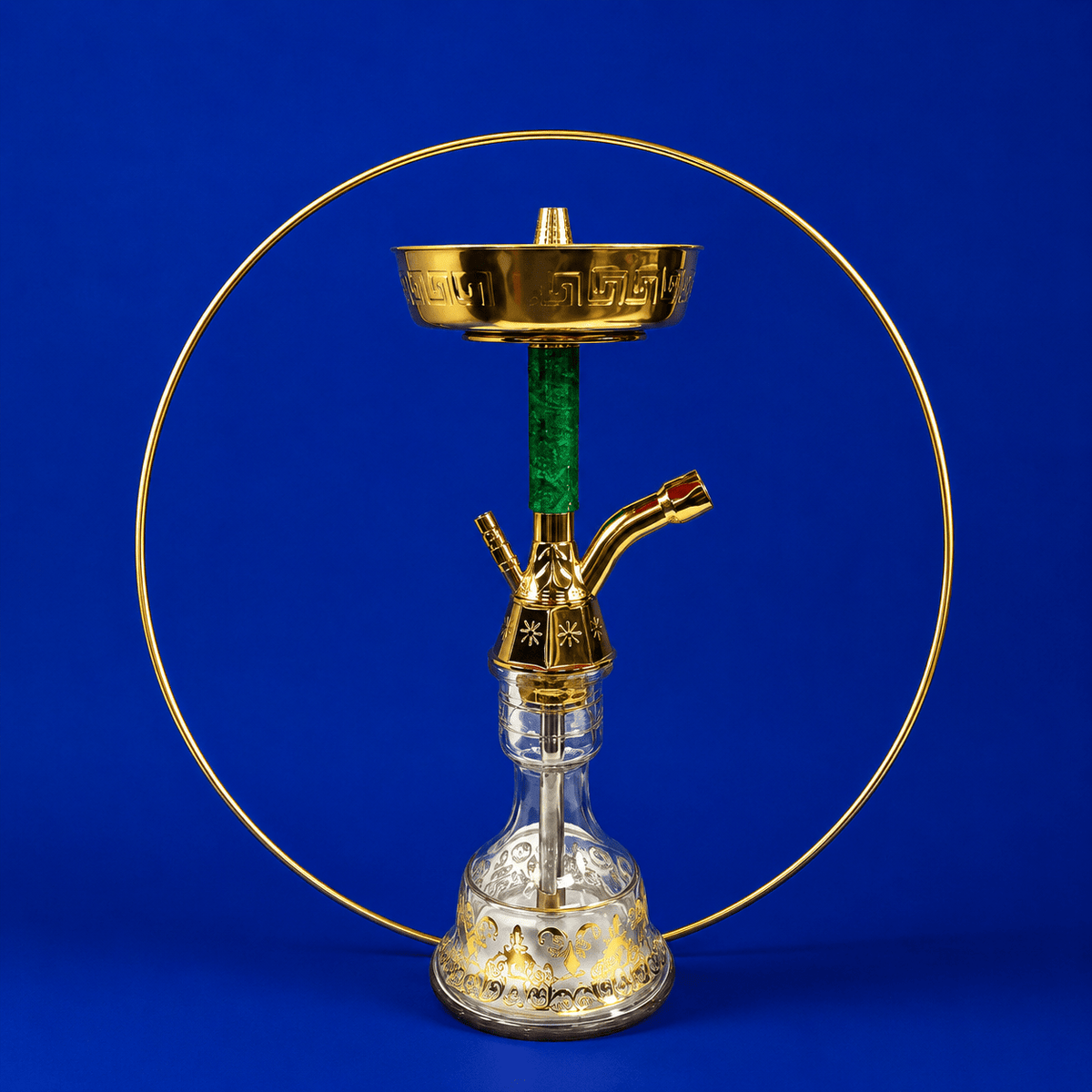 Shishaglass Green Egyptian Style Hookah 46cm | Shisha Glass