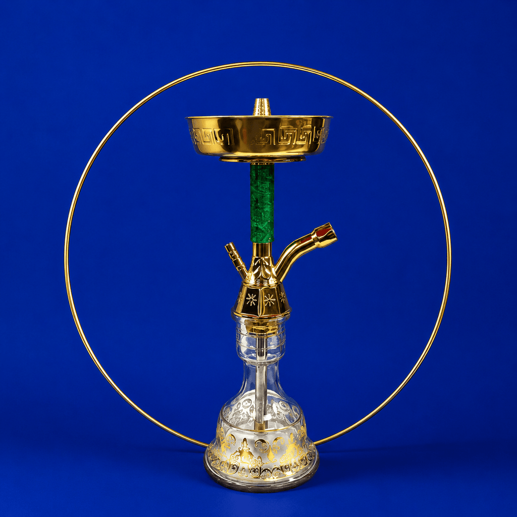 Shishaglass Green Egyptian Style Hookah 46cm | Shisha Glass