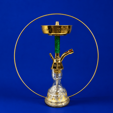 Shishaglass Green Egyptian Style Hookah 46cm | Shisha Glass