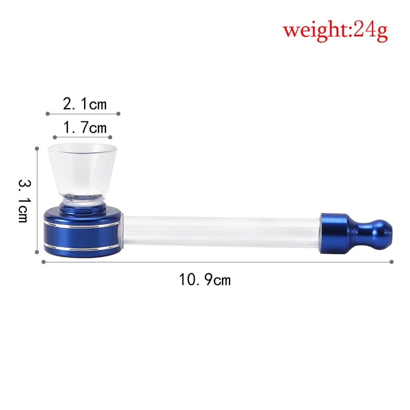 Shishaglass JNMP - 05 Aluminum Alloy Glass Smoking Pipe 11cm | Shisha Glass