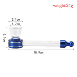 Shishaglass JNMP - 05 Aluminum Alloy Glass Smoking Pipe 11cm | Shisha Glass
