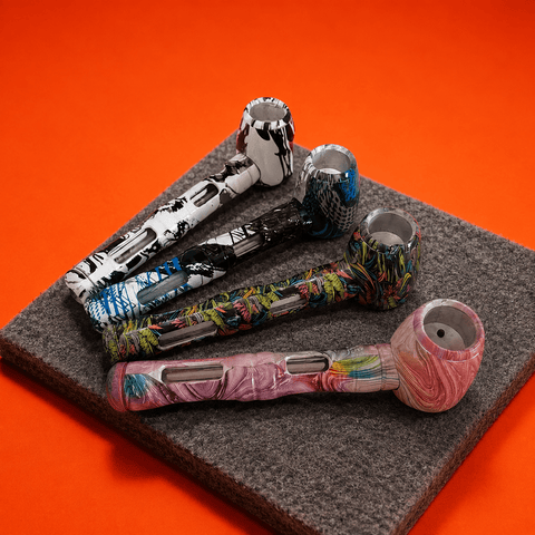 Shishaglass JNMP-11 Metal and Glass Smoking Pipe | Shisha Glass