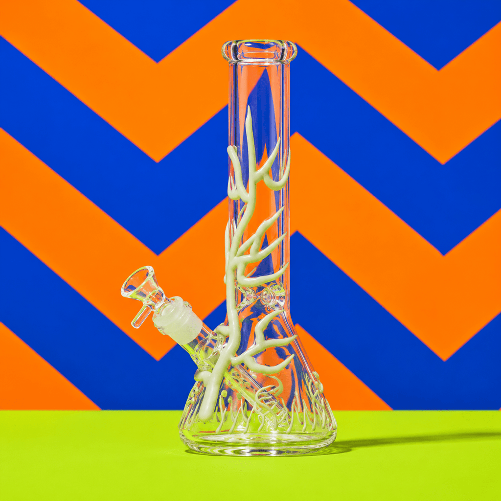 Shishaglass Luminous Nerve Ending Shisha Pipe Vase 26cm | Shisha Glass