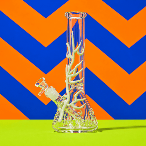 Shishaglass Luminous Nerve Ending Shisha Pipe Vase 26cm | Shisha Glass