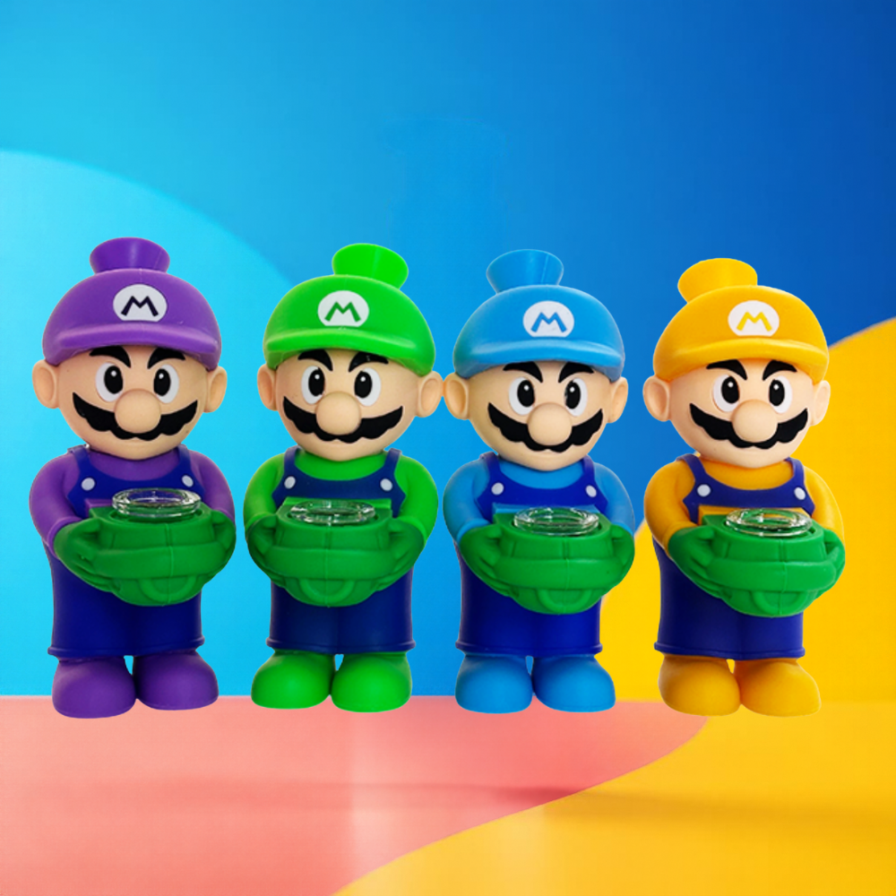 Shishaglass Mario Silicone Waterpipe 14.5cm | Shisha Glass
