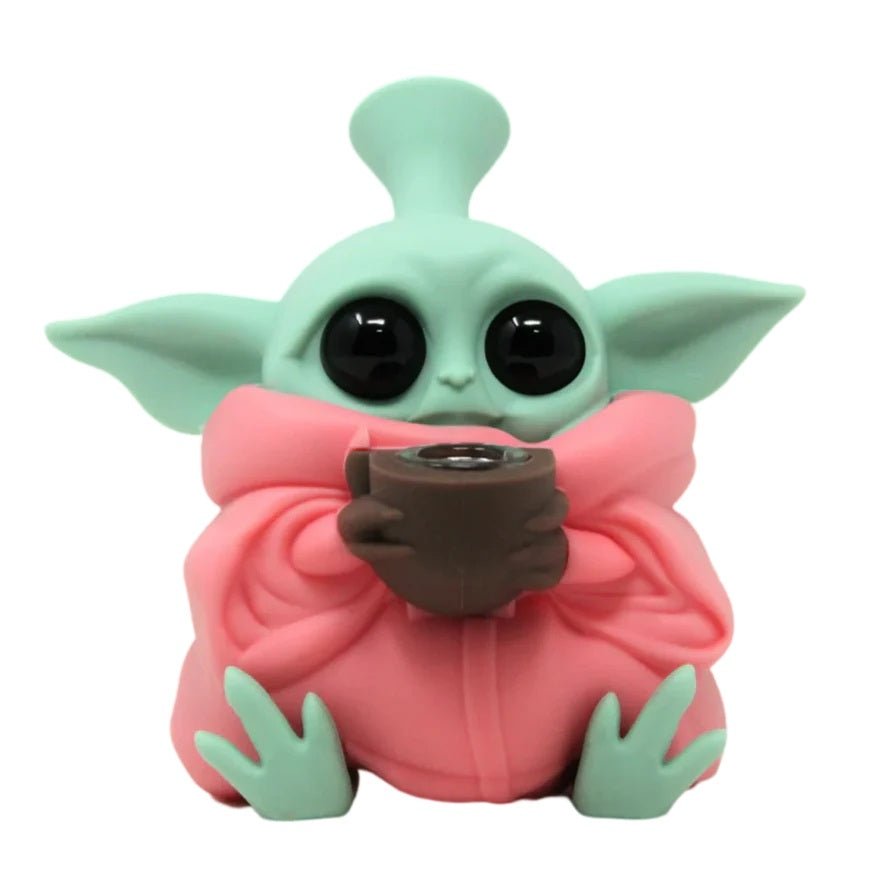 Shishaglass Silicone Baby Yoda Waterpipe Vase 13cm | Shisha Glass