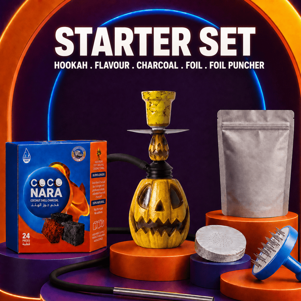Shishaglass SS18 Pumpkin LED Complete Starter Set | Shisha Glass