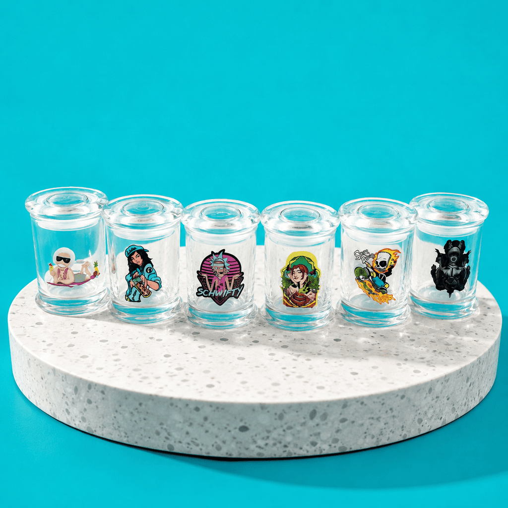 Shishaglass Stash Pop Top Storage Glass Jar JT | Shisha Glass