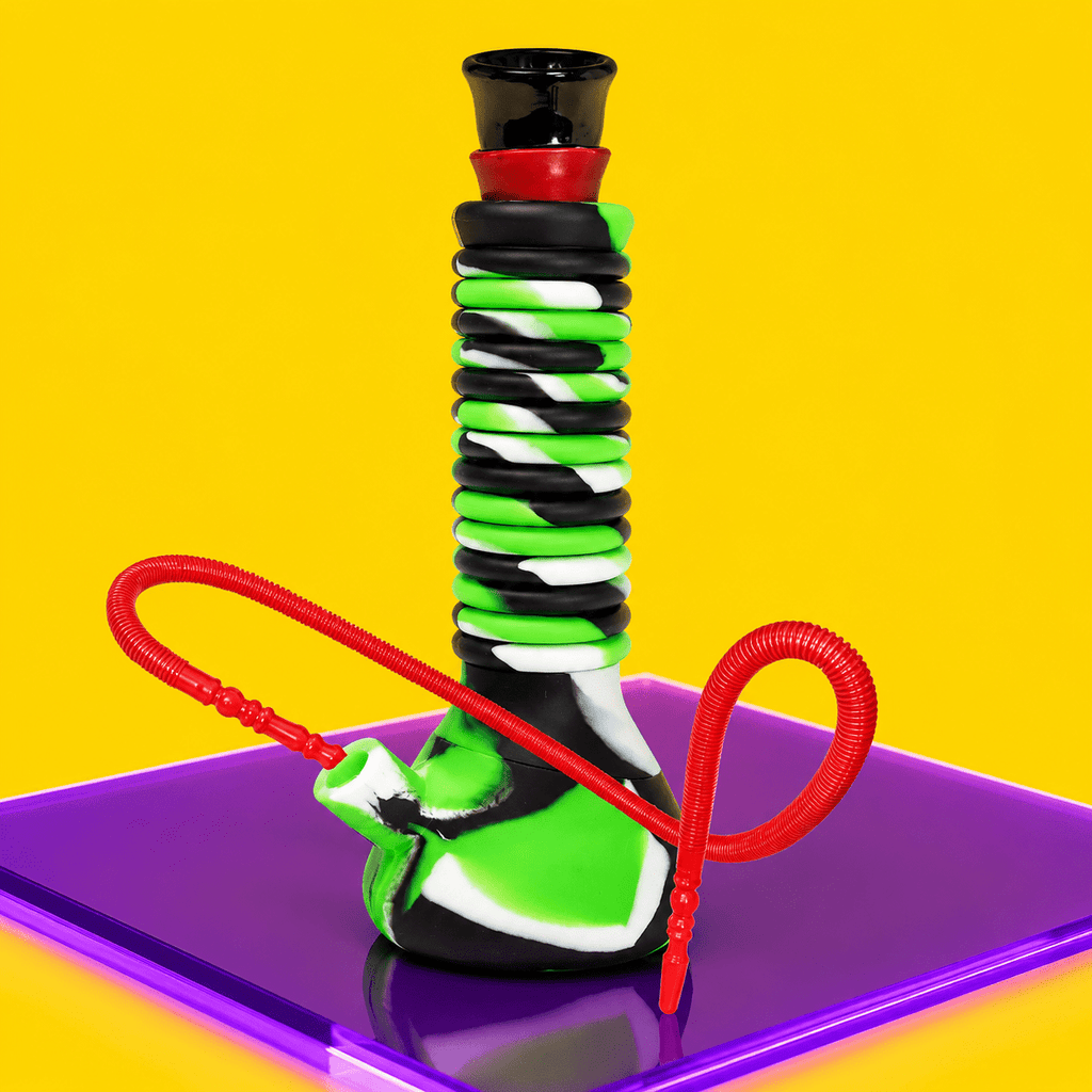 Silicone Retractable Round Base Waterpipe 26cm-54cm | Shisha Glass