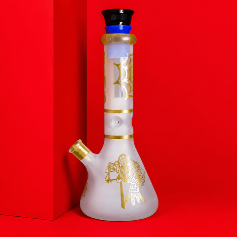 Spider-Man Beaker Base Glass Waterpipe With Ice Catcher 32cm | Shisha Glass