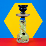 ST2 Coloured Twister Round Base Glass Waterpipe 15.2cm | Shisha Glass