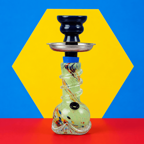ST2 Coloured Twister Round Base Glass Waterpipe 15.2cm | Shisha Glass