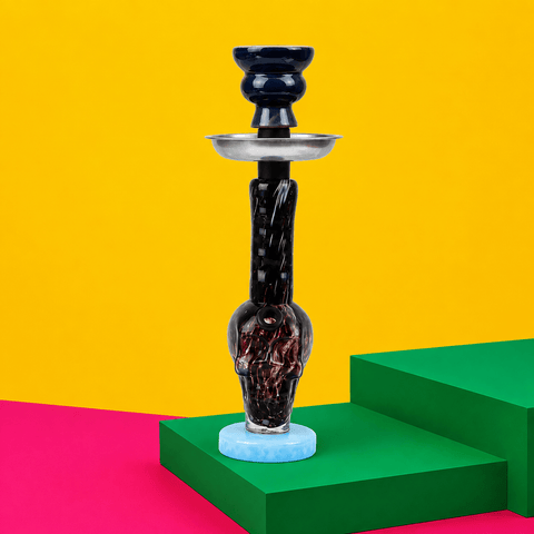 ST3 Coloured Skull Round Base Glass Waterpipe 15.2cm | Shisha Glass