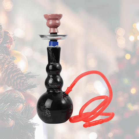 ST8 Coloured Triple Round Base Glass Waterpipe 25.4cm | Shisha Glass