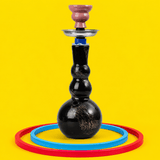 ST8 Coloured Triple Round Base Glass Waterpipe 25.4cm | Shisha Glass
