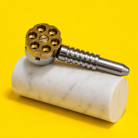 Steel Smoking Pipe Six Shooter Brass 1pc | Shisha Glass