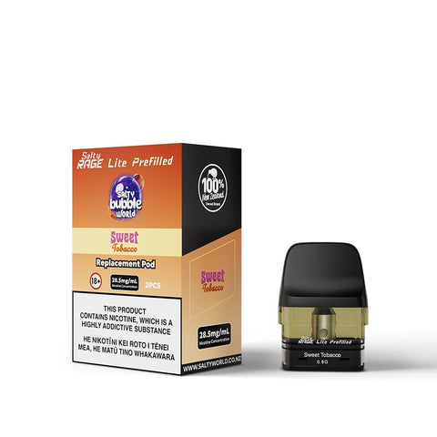 Sweet Tobacco - Salty Rage Lite Prefilled Pod 2x | Shisha Glass