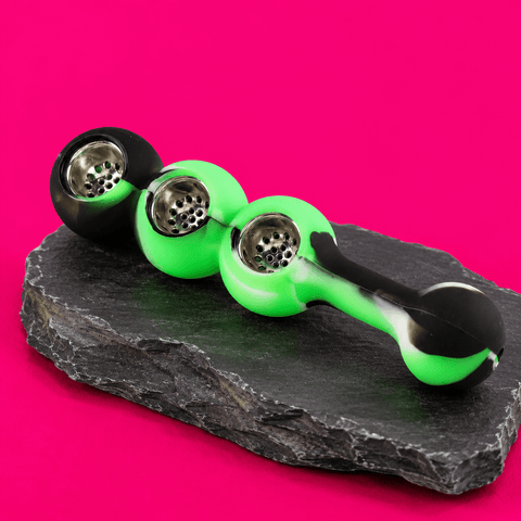 Triple Bowl Smoking Pipe 15cm | Shisha Glass