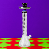 Twisted Beaker Base Glass Waterpipe With Ice Catcher 41cm | Shisha Glass