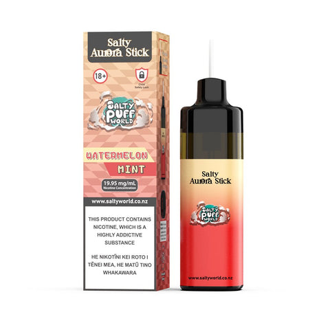 Watermelon Mint - Salty AURORA STICK Disposable Vape | Shisha Glass