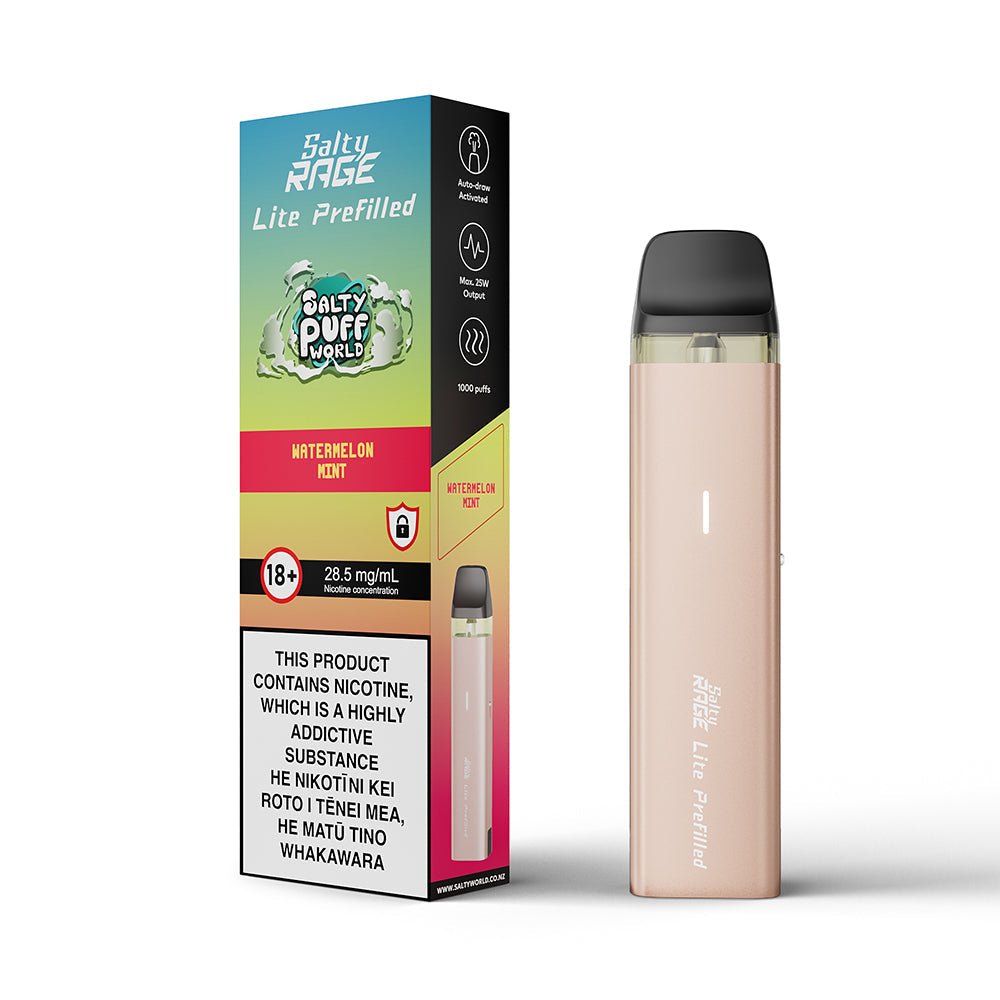 Watermelon Mint - Salty Rage Lite Pre - filled Kit | Shisha Glass