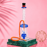 Wavy Neck Glass Waterpipe with Percolator 24cm | Shisha Glass