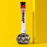 Wavy Pattern Round Base Glass Waterpipe 20cm | Shisha Glass