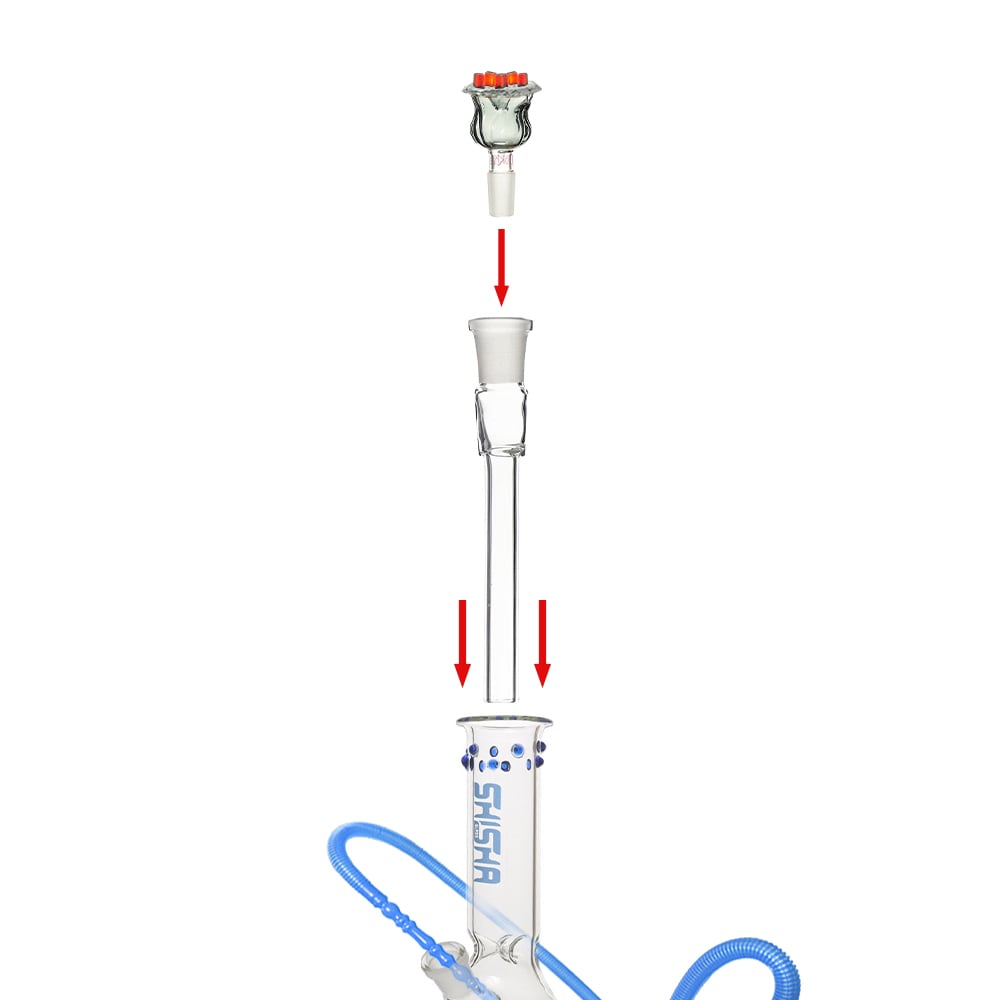 14mm Glass Shisha Stem 6cm - Shisha Glass
