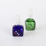 14mm Male Dokha Glass Dice Shape Shisha Bowl | Shisha Glass