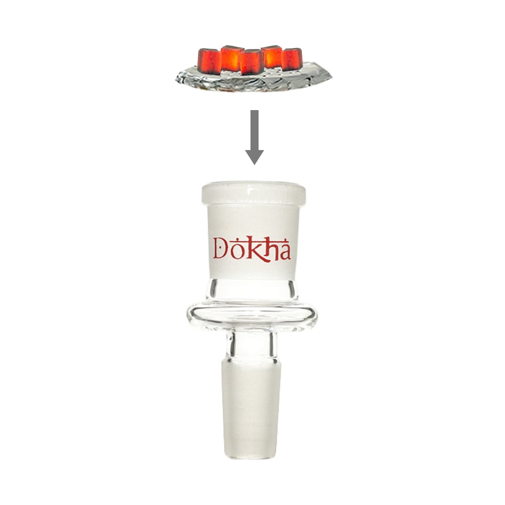 14mm Male to 18mm Female Disc style Glass Adapter - Shisha Glass