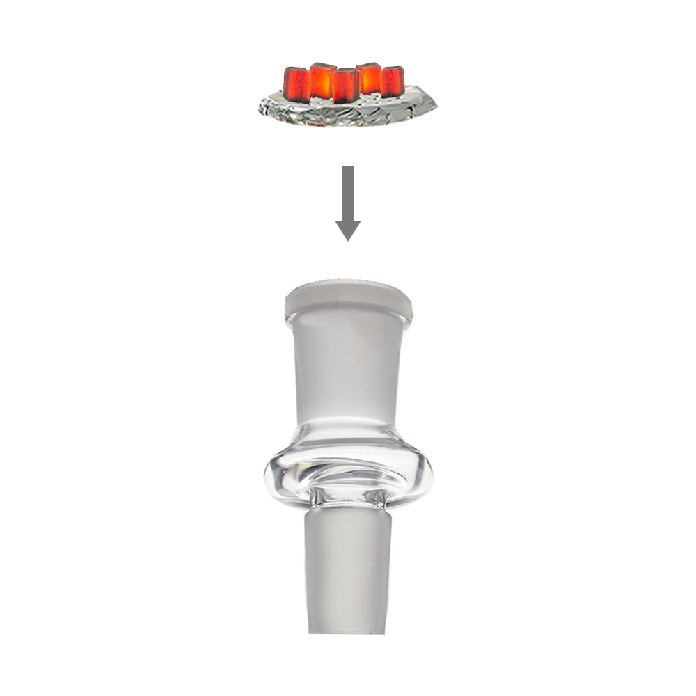 14mm/14mm Male to Female Glass Adapter | Shisha Glass
