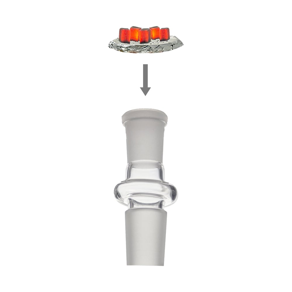 18mm/14mm Male to Female Glass Adapter - Shisha Glass