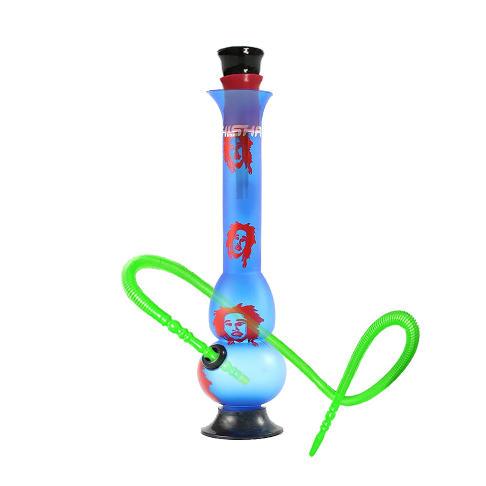 Acrylic Double Bubble Round Base Bong 20cm - Shisha Glass