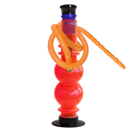 Acrylic Double Bubble Round Base Bong 26cm - Shisha Glass