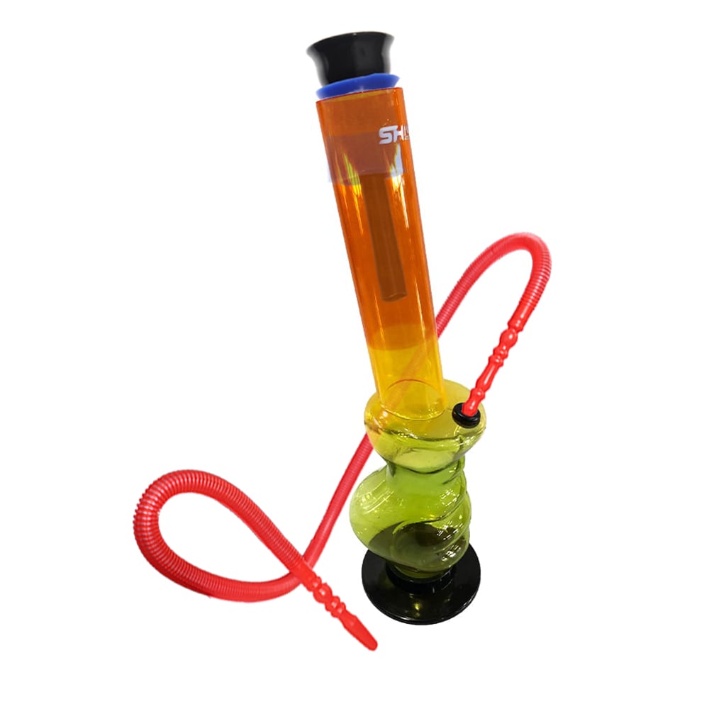 Acrylic PT8 Round Base Bent Neck Bong 30cm - Shisha Glass