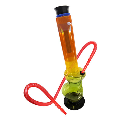 Acrylic PT8 Round Base Bent Neck Bong 30cm - Shisha Glass