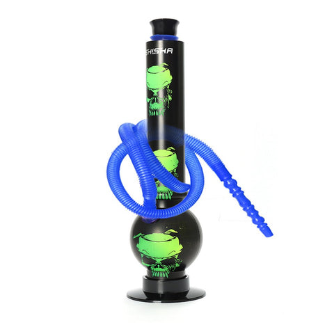 Acrylic Round Base with Ring Neck Bong 32cm - Shisha Glass