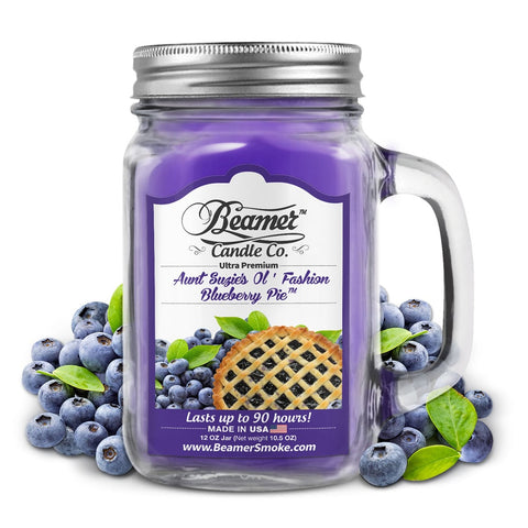 Aunt Suzie's Ol' Fashion Blueberry Pie 12 oz (350ml) Beamer Candle - Shisha Glass