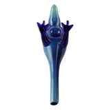 Blue Glass Dinosaur Hand Weed Pipe 22cm - Shisha Glass