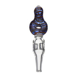 Blue Striped Glass Hand Weed Pipe 17.5cm - Shisha Glass