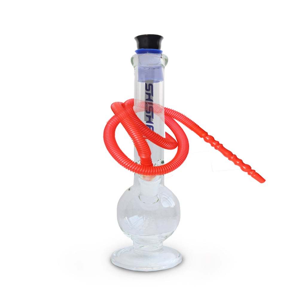 Bubble Round Base Glass Bong With Ice Catcher 26cm - Shisha Glass