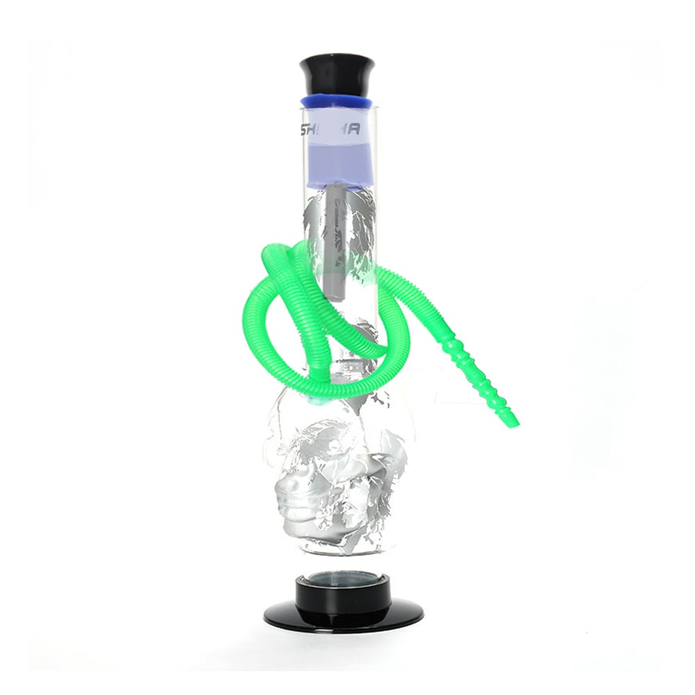 Clear Acrylic Skull Base Bong 32cm - Shisha Glass