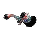 Coloured Striped Sherlock Weed Pipe 12.5cm - Shisha Glass