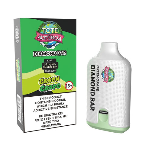 Diamond Bar Green Grape Disposable Vape - Shisha Glass